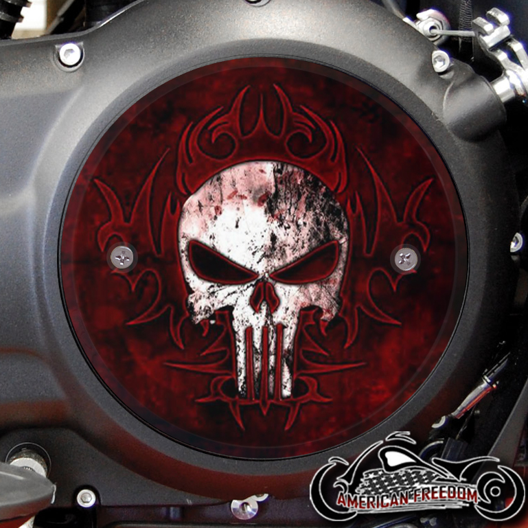 Victory Derby Cover - Punisher Red Tribal Background